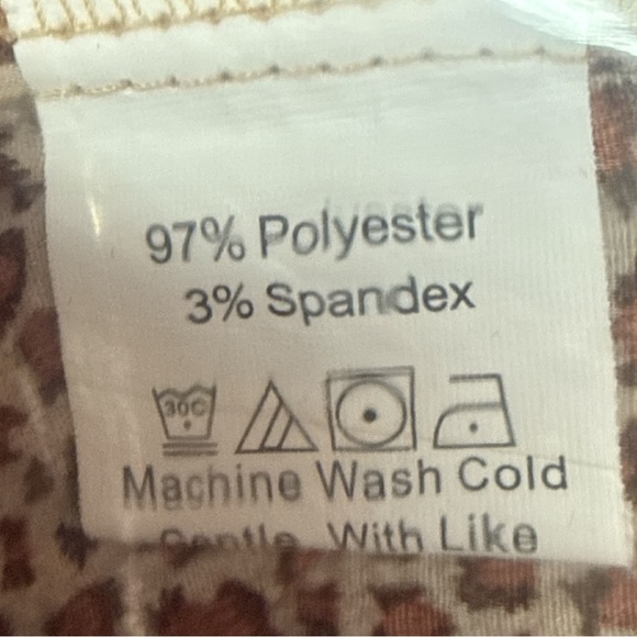 Kirundo Leopard Tan Brown Print Tiered Dress Tie Neck Short Sleeve Size M - Picture 7 of 7